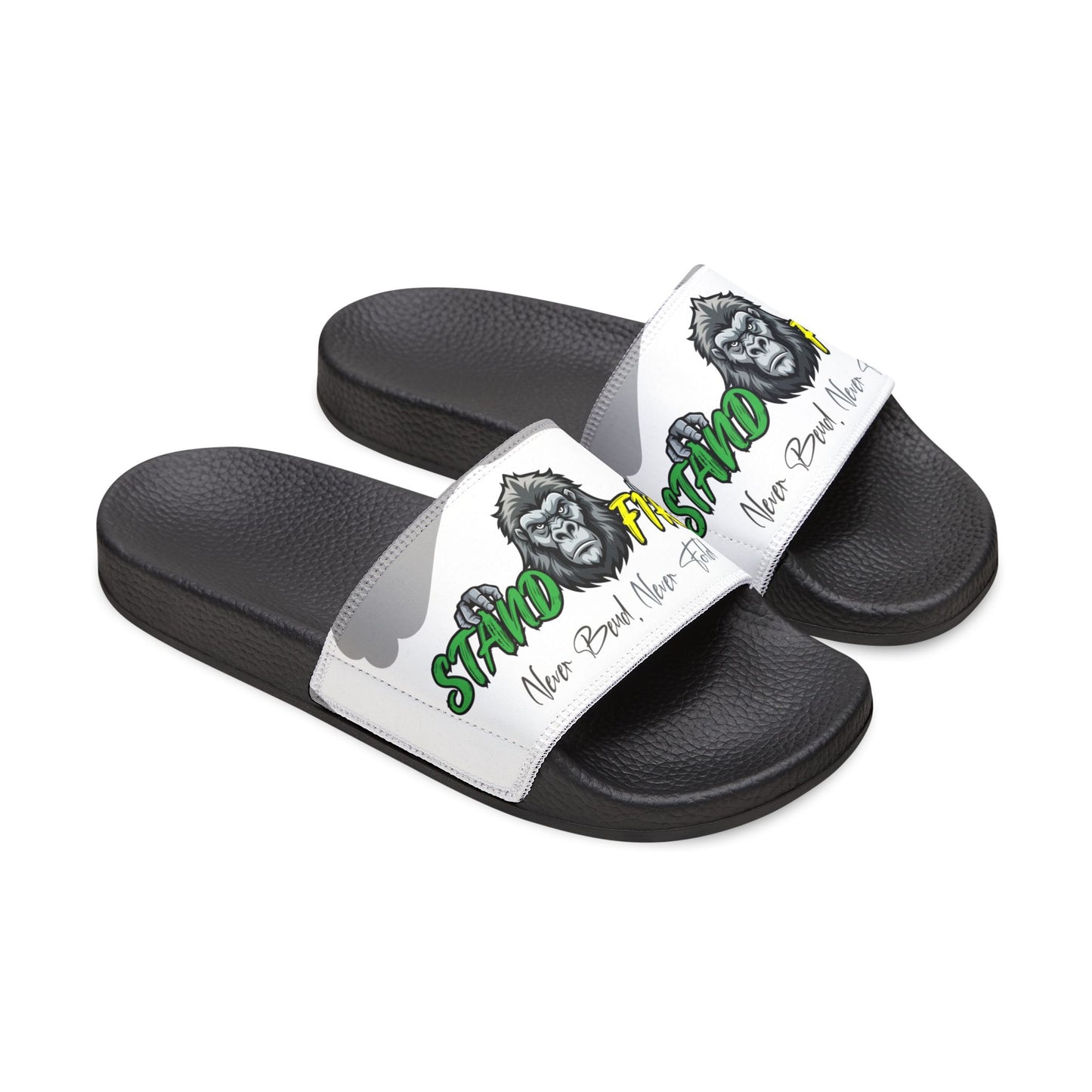 Men's Removable-Strap Graphic Sandals - Funky Gorilla Design