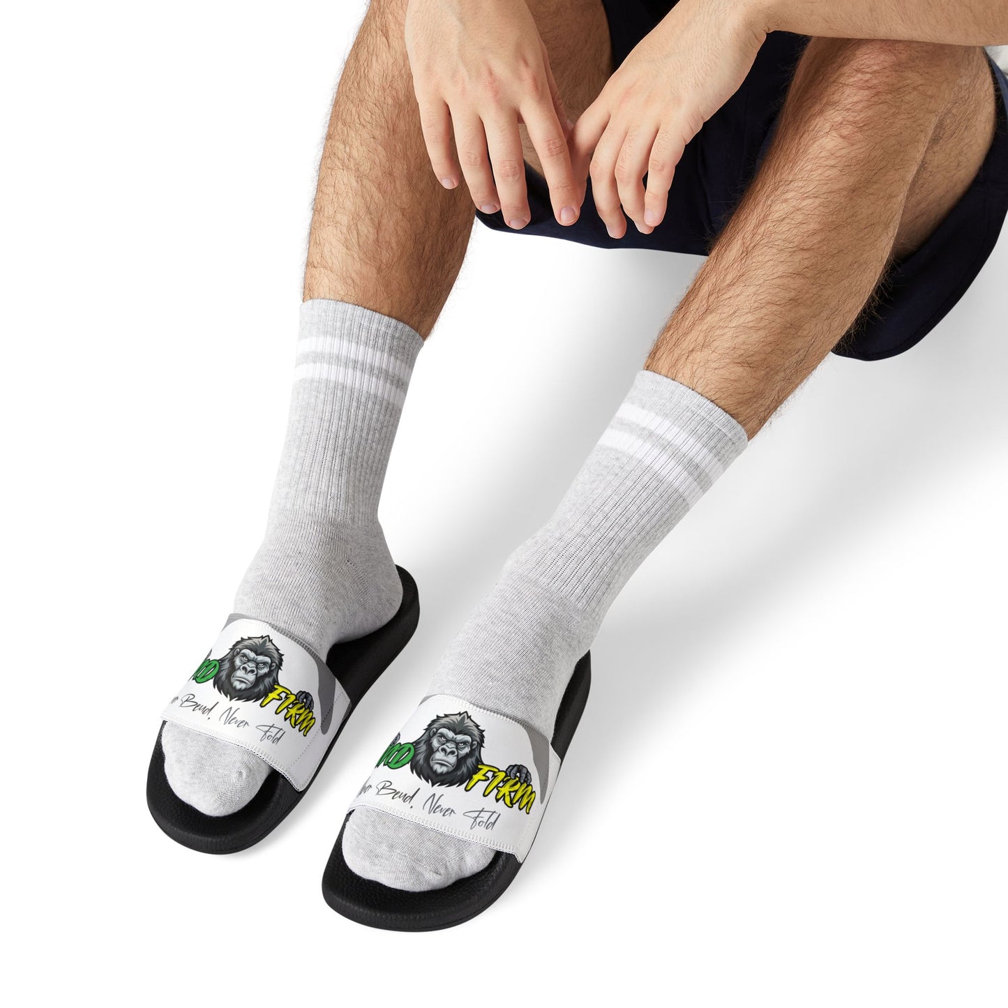 Men's Removable-Strap Graphic Sandals - Funky Gorilla Design