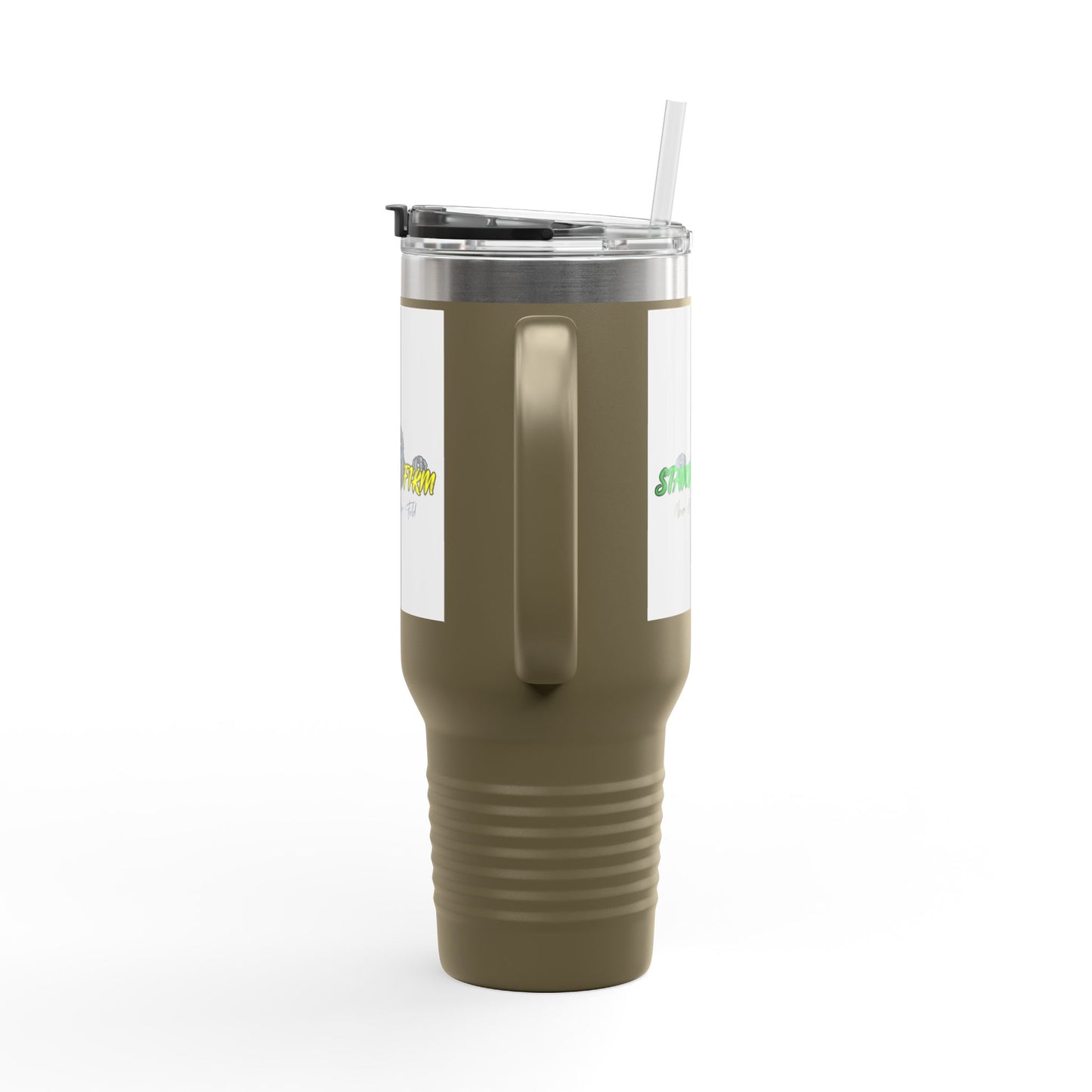 Motivational Travel Mug, NEVER GIVE UP, 40oz Insulated