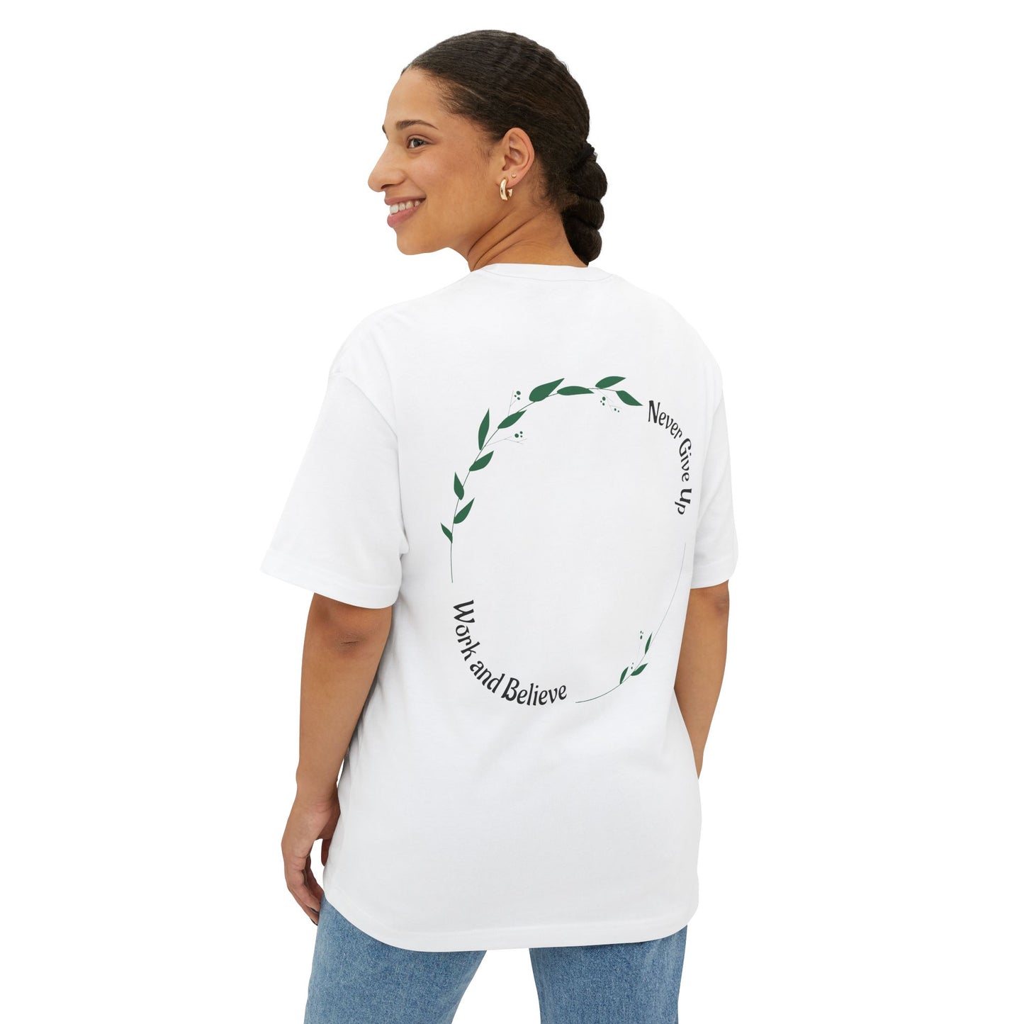 Unisex Oversized Boxy Tee - Be Strong and Courageous