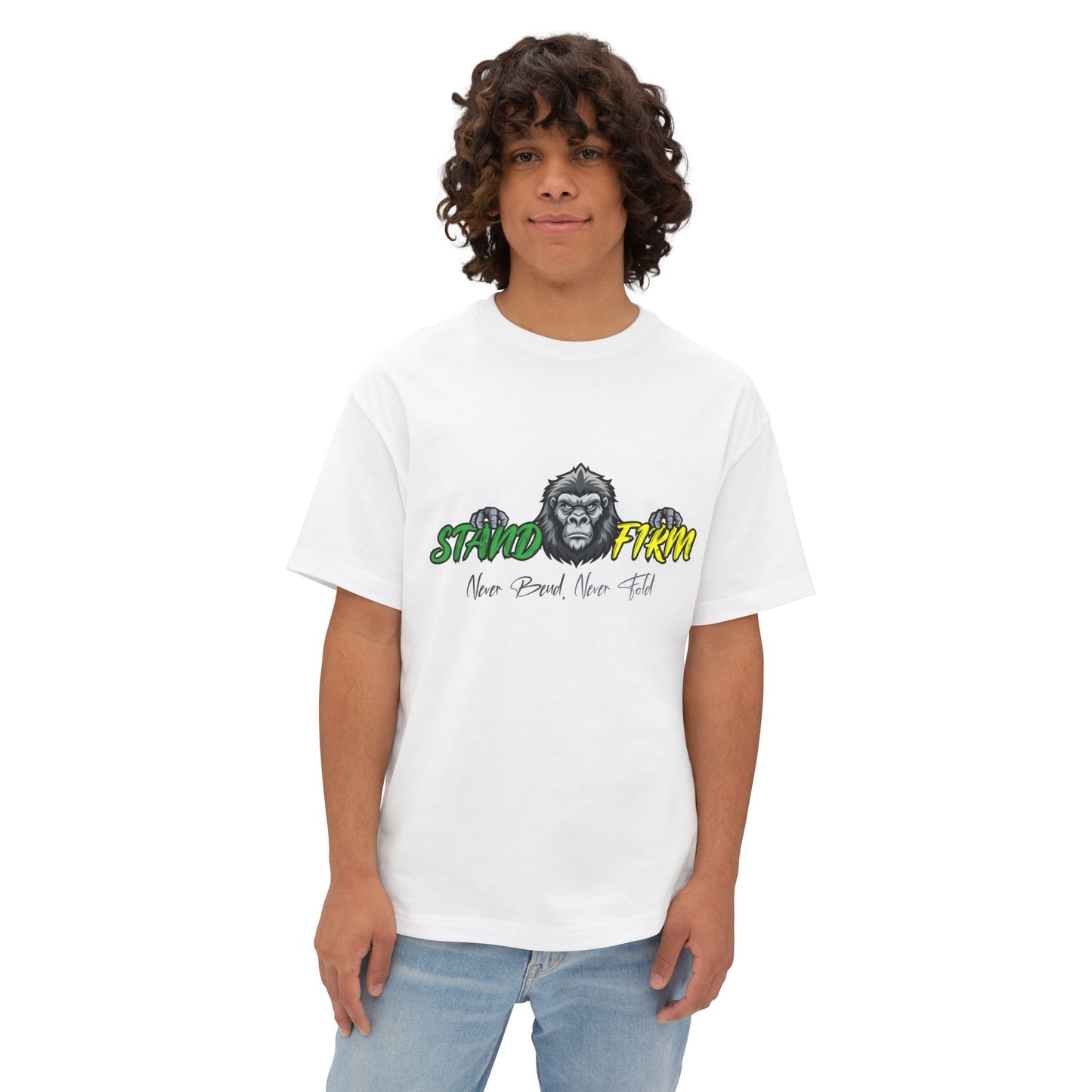 Unisex Oversized Boxy Tee - Be Strong and Courageous