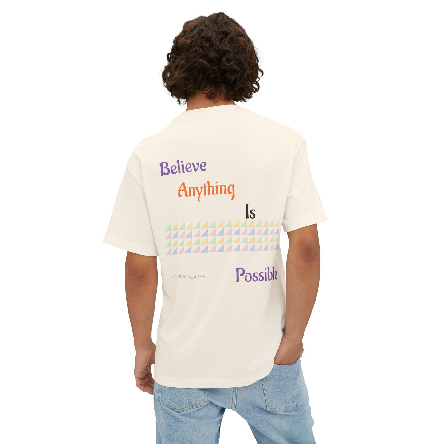 Unisex Oversized Boxy Tee - Be Strong and Courageous