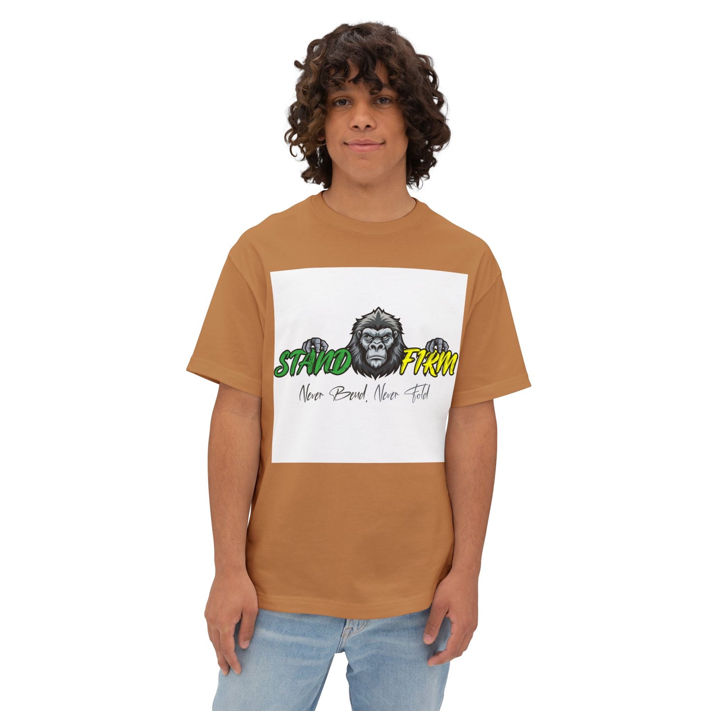Unisex Oversized Boxy Tee - Be Strong and Courageous