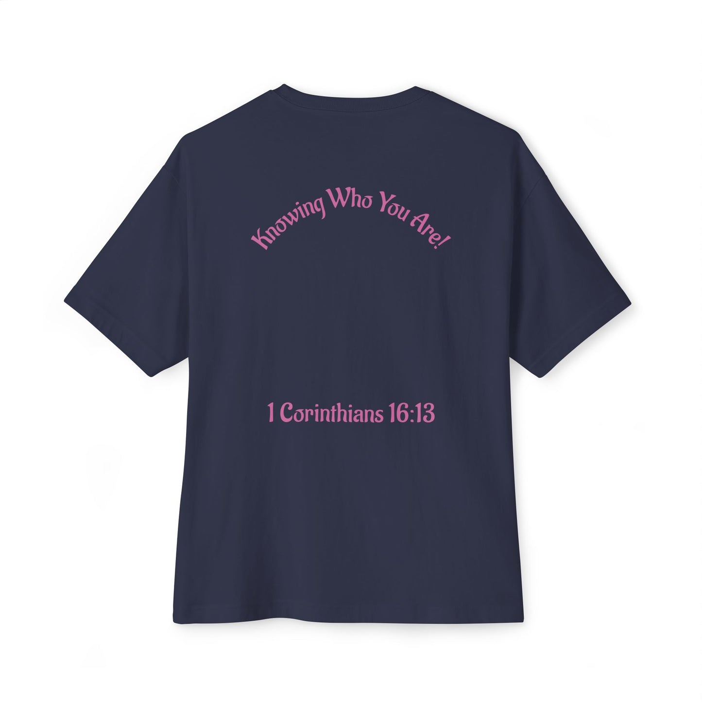 Unisex Oversized Boxy Tee - Be Strong and Courageous