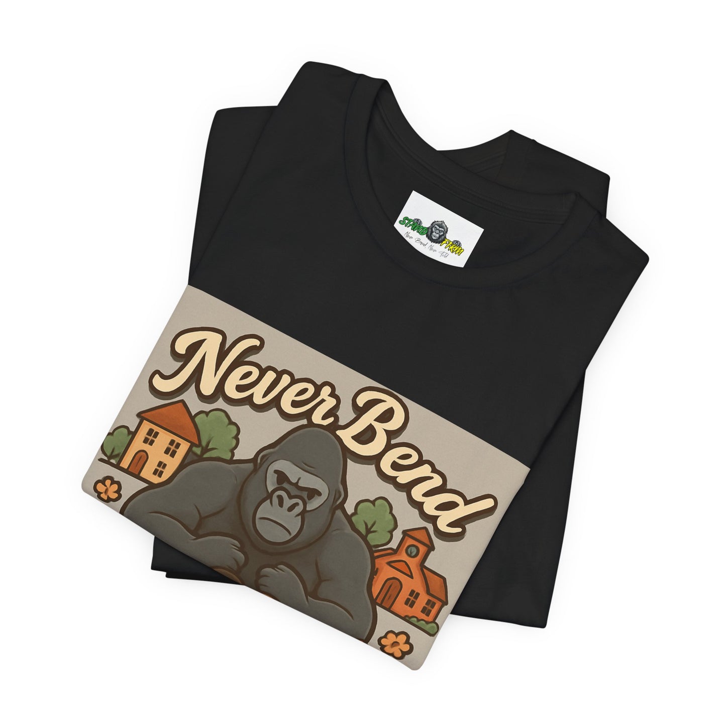 Never Bend Never Fold Gorilla Tee — Protective Family Graphic T-Shirt