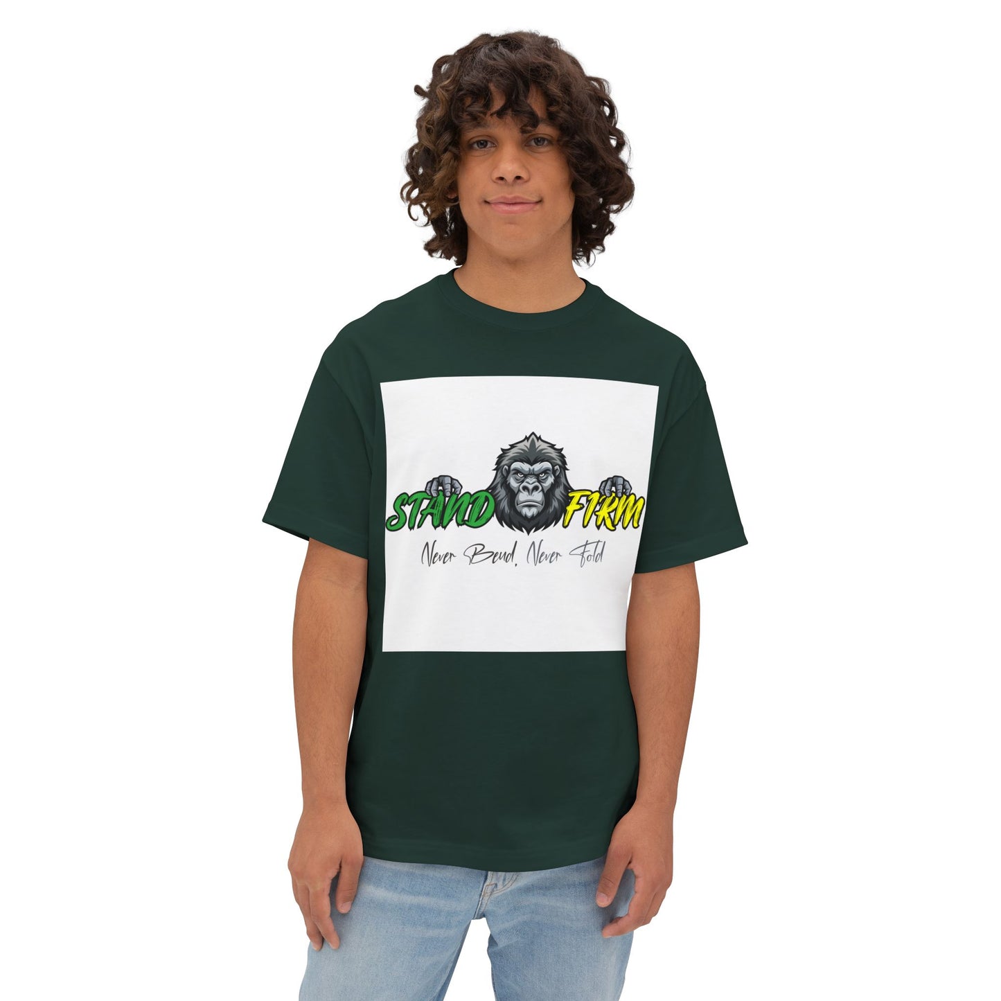Unisex Oversized Boxy Tee - Be Strong and Courageous