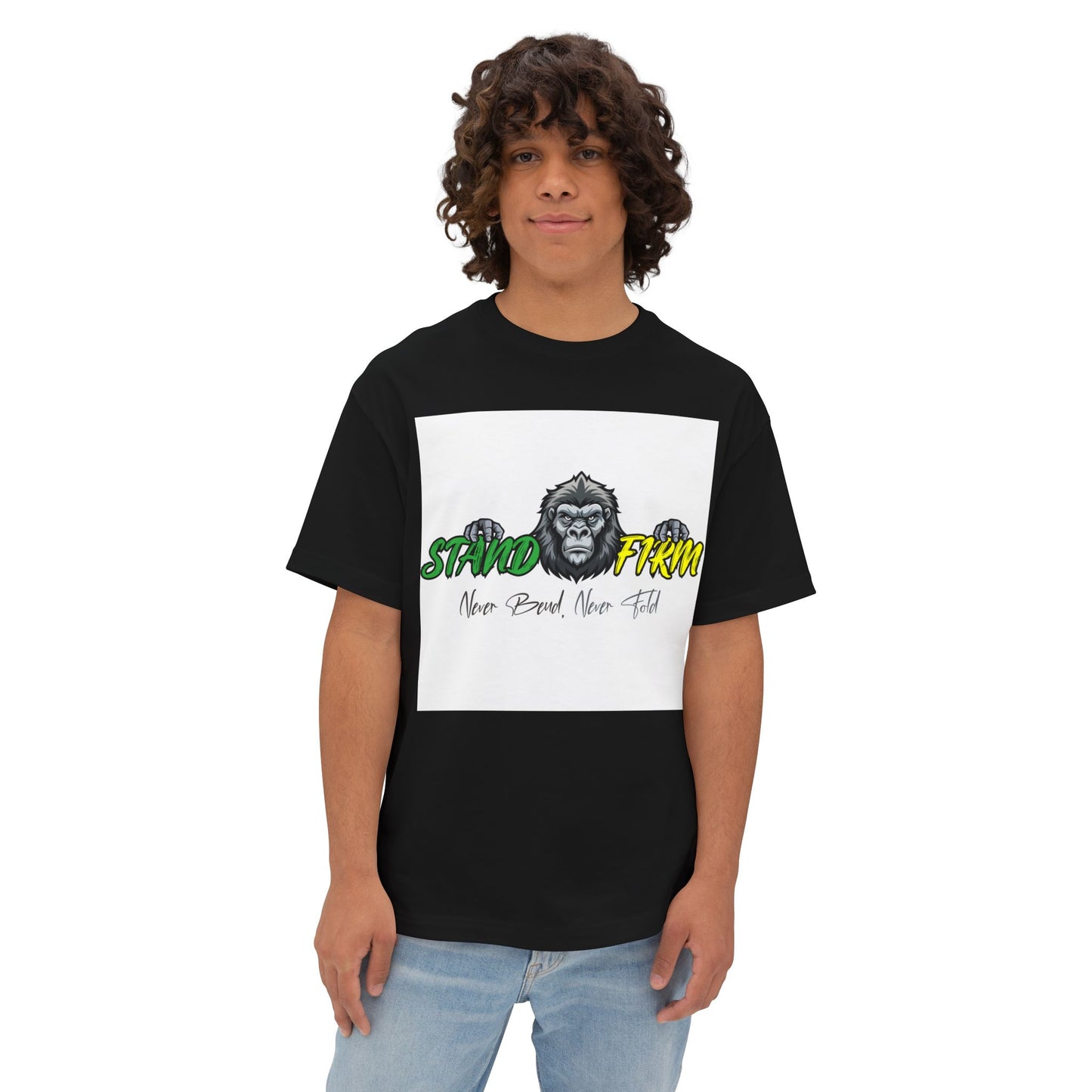 Unisex Oversized Boxy Tee - Be Strong and Courageous