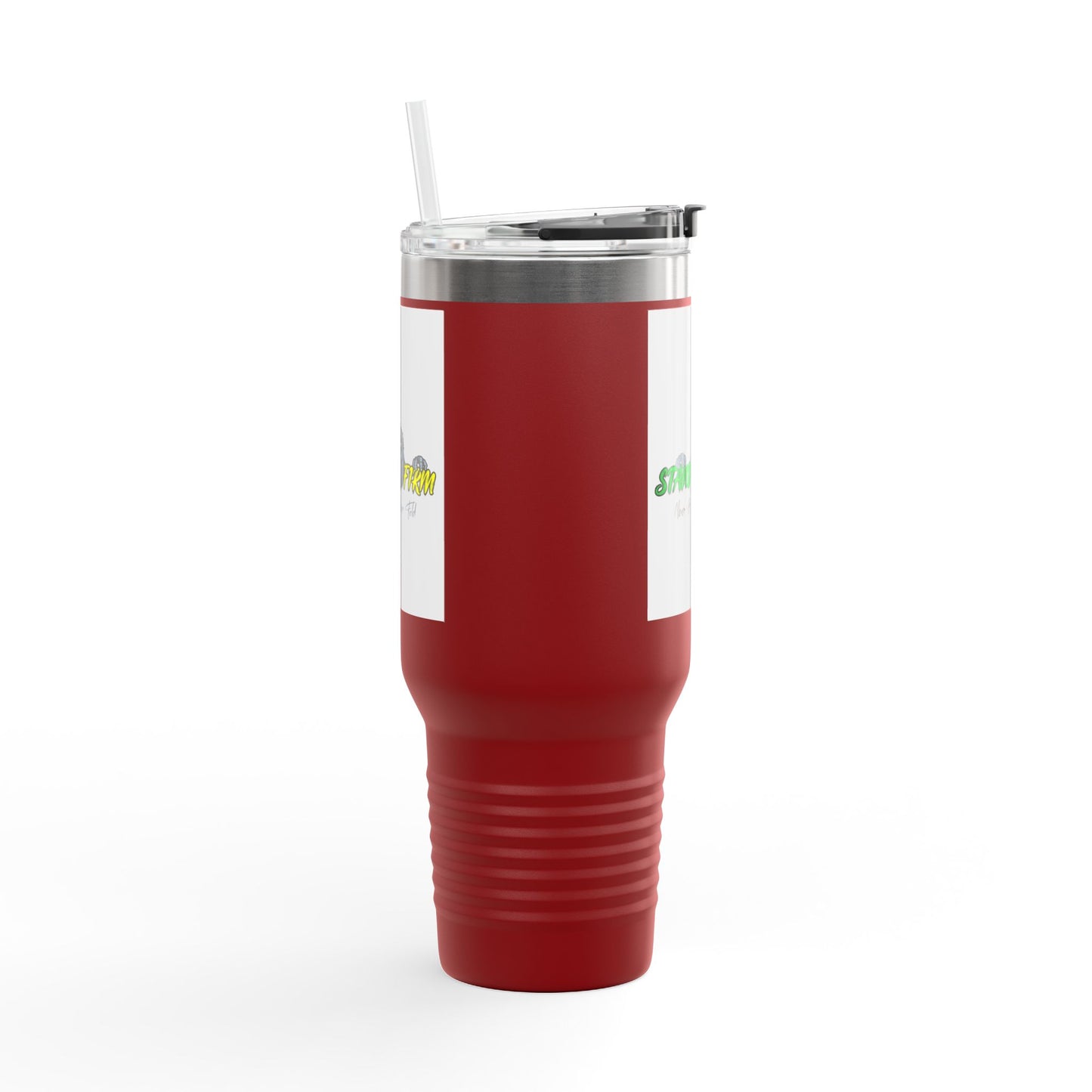 Motivational Travel Mug, NEVER GIVE UP, 40oz Insulated