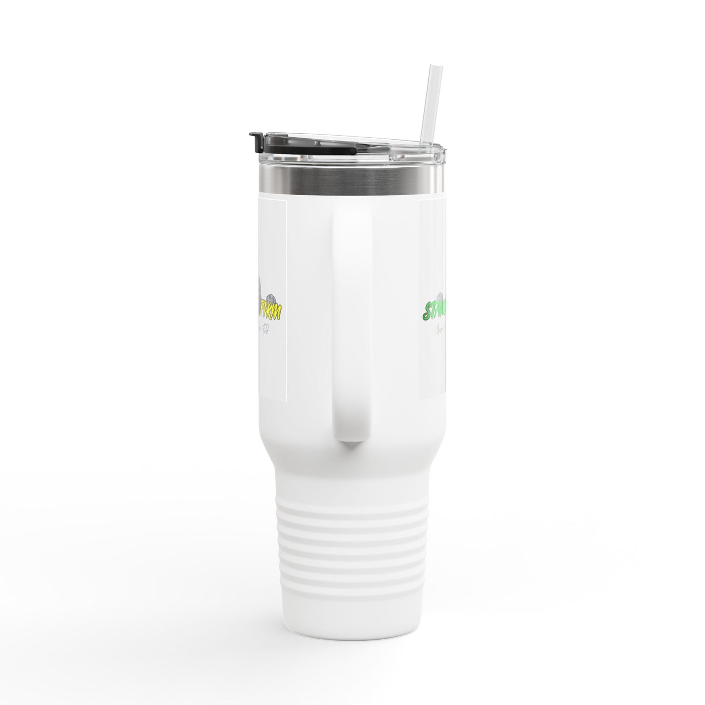Motivational Travel Mug, NEVER GIVE UP, 40oz Insulated