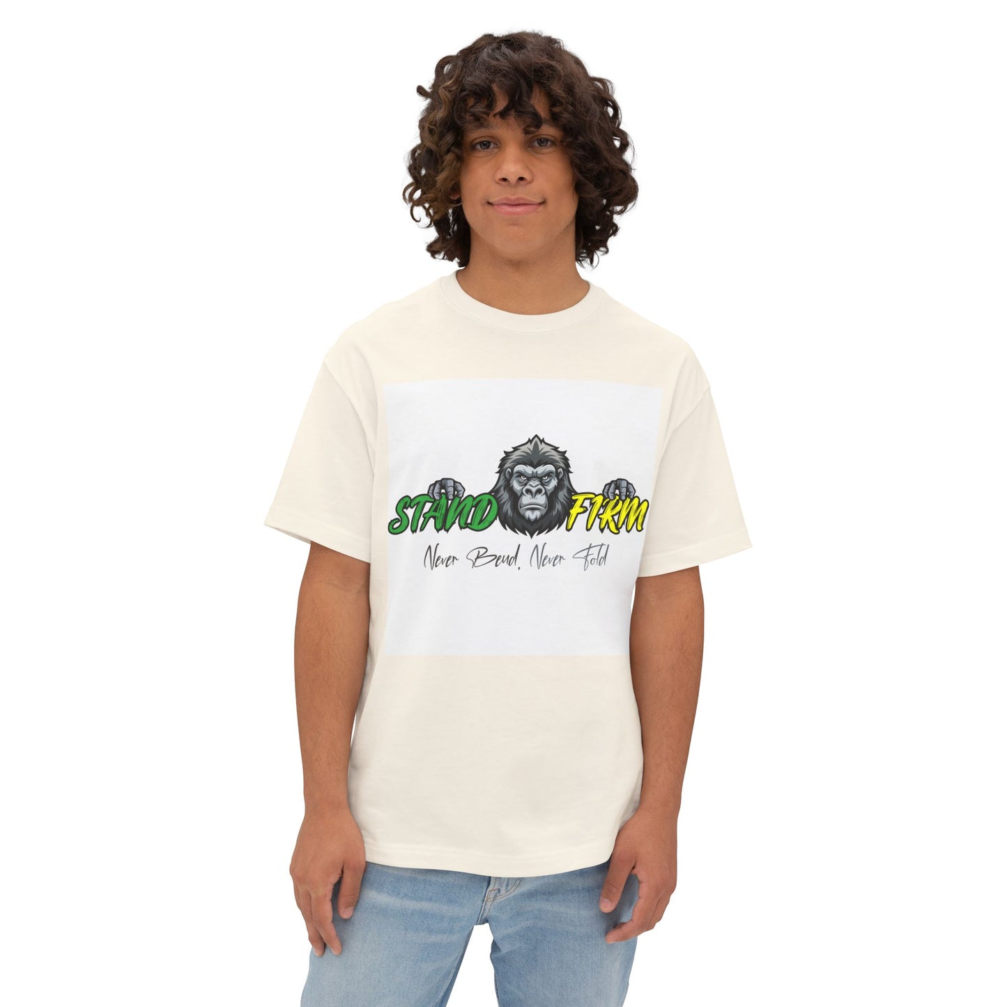 Unisex Oversized Boxy Tee - Be Strong and Courageous