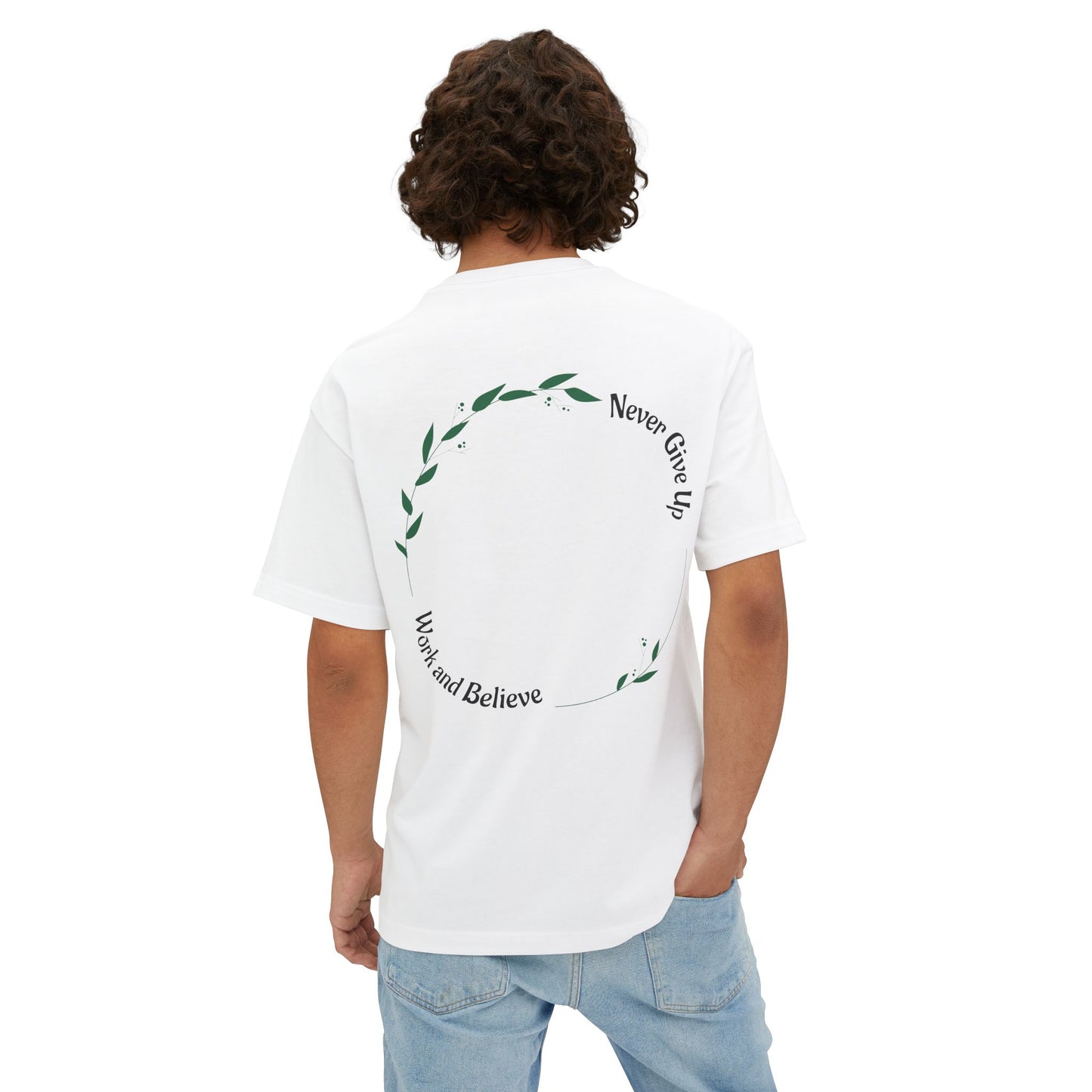 Unisex Oversized Boxy Tee - Be Strong and Courageous
