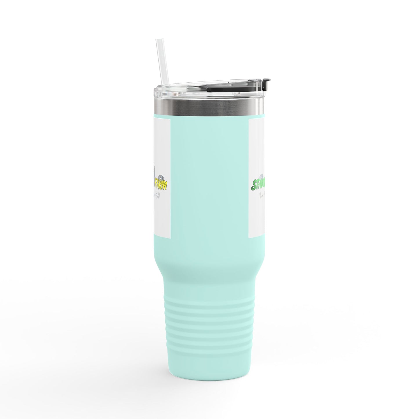 Motivational Travel Mug, NEVER GIVE UP, 40oz Insulated