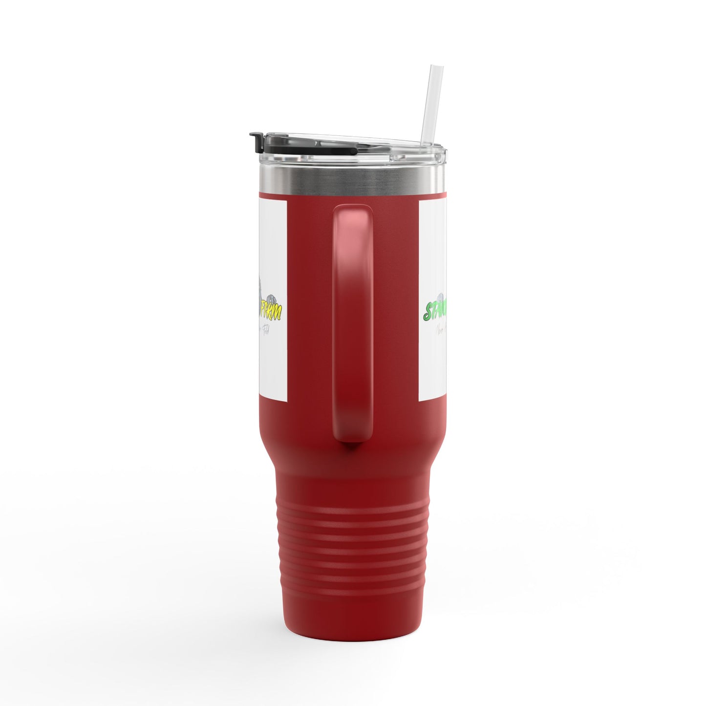 Motivational Travel Mug, NEVER GIVE UP, 40oz Insulated