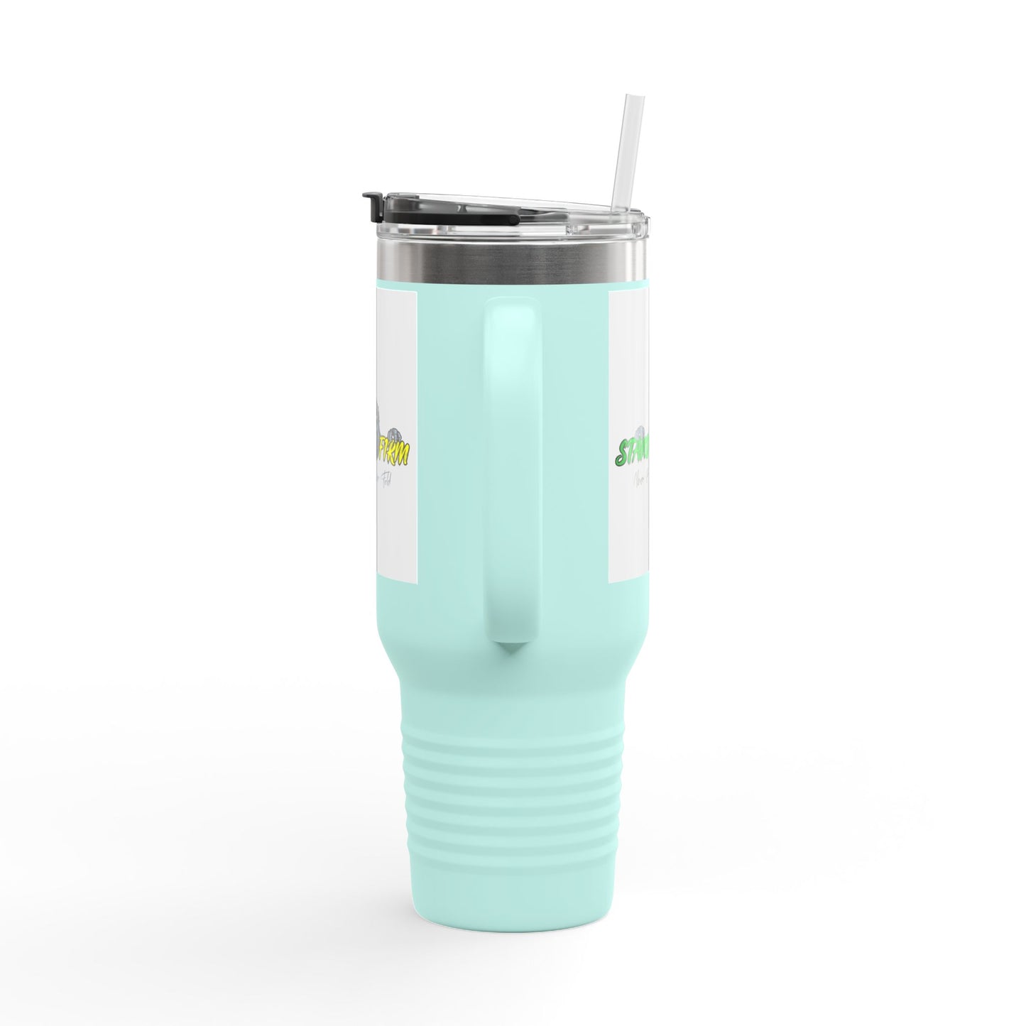Motivational Travel Mug, NEVER GIVE UP, 40oz Insulated